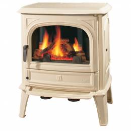 Stove Seguin SAPHIR, white enamel, with the supply of air coming from outside
