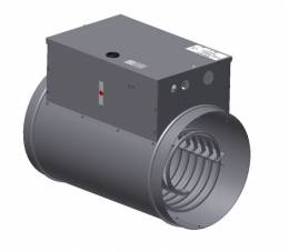 Нагреватель канальный EKBS 125 1,20кВт 230В/1 с импульсным регулятором и каналом. температура датчик ТГ-К330