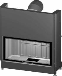 Steel fireplace insert Spartherm Varia Bh 120-4S, straight glass with tinted edges