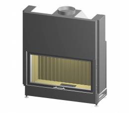 Steel fireplace insert Varia B-52,4h-4S, straight glass with tinted edges