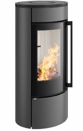 Стальная печь Spartherm Senso S, с изогнутым стеклом, цвета титана