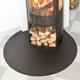 Metal floor protection for Contura C500 stove, black color