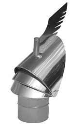 Non-openable rotating chimney cover Rotowent Dragon RO200CH-DR-B-S
